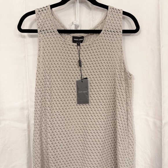 Giorgio Armani Textured Honeycomb Knit Sleeveless Top - Picture 1 of 6